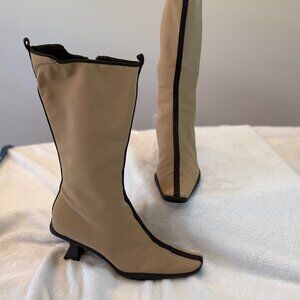 Prada 90s neoprene curved heel boots